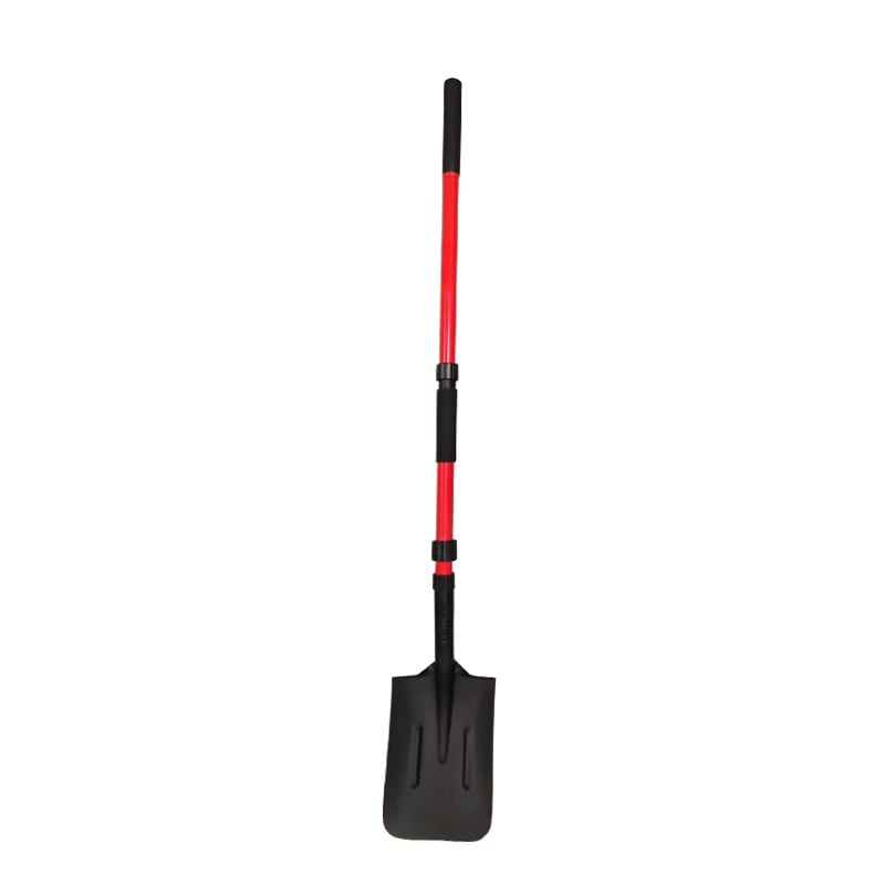 Carbon Steel Square Digging Shovel with Fiberglass Handle