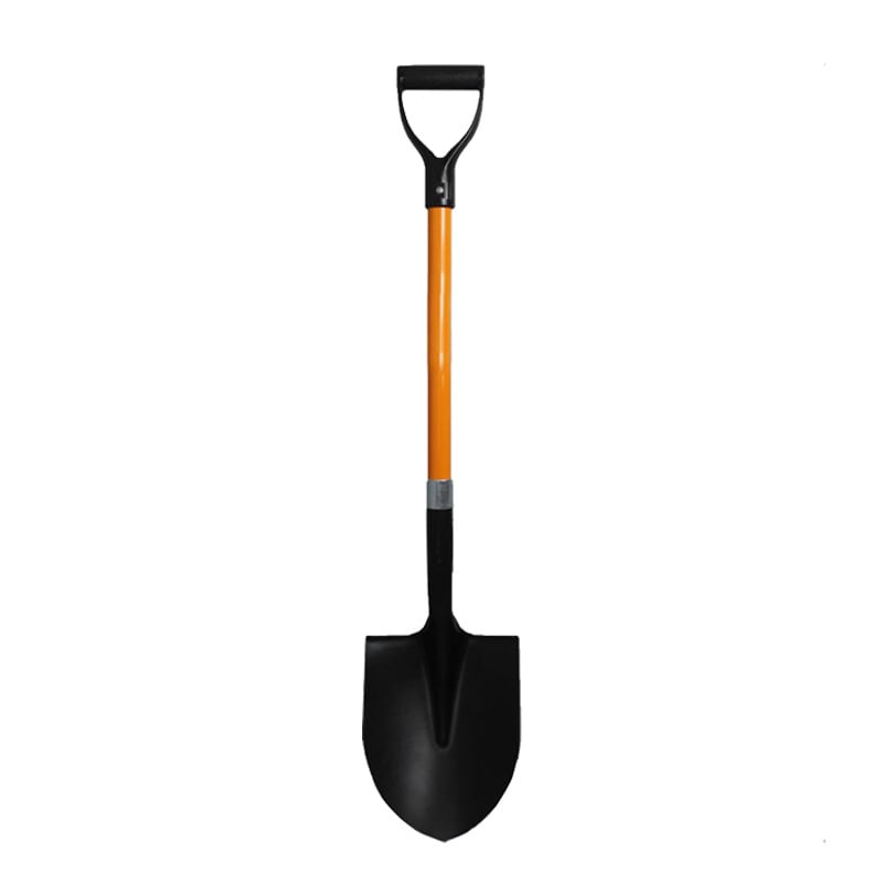 Manganese Steel Pointed Digging Shovel with Fiberglass Handle from RUITONGS