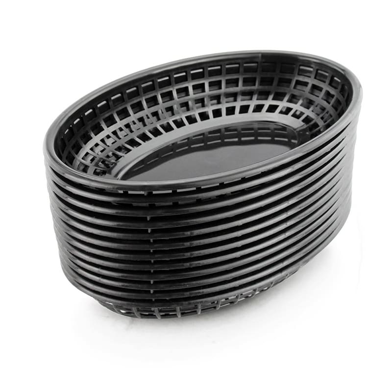 Plastic Fast Food Serving Basket Set of 12 Oval Food Baskets from RUITONGS