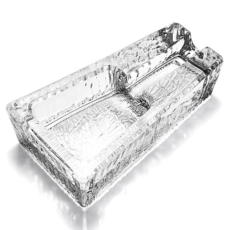 Glass Cigar Ashtray 7 14 Inch Rectangular Design from RUITONGS