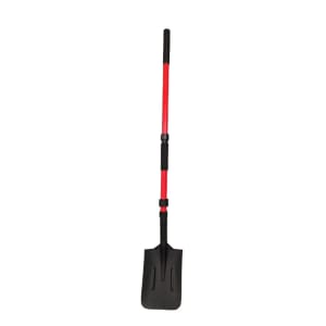 Carbon Steel Square Digging Shovel with Fiberglass Handle