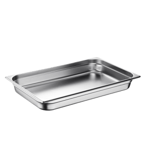 Anti-jam stainless steel GN pan 1/1 size 2 1/2" (65 mm) – widely used in buffet setups.