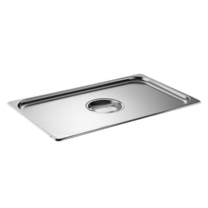 Stainless steel GN pan lid 1/1 size solid – flat cover for full food protection.