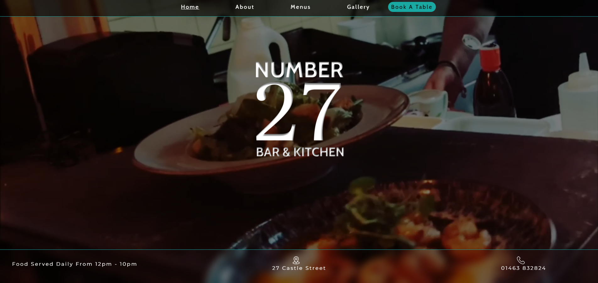 Number 27 Bar & Kitchen Website