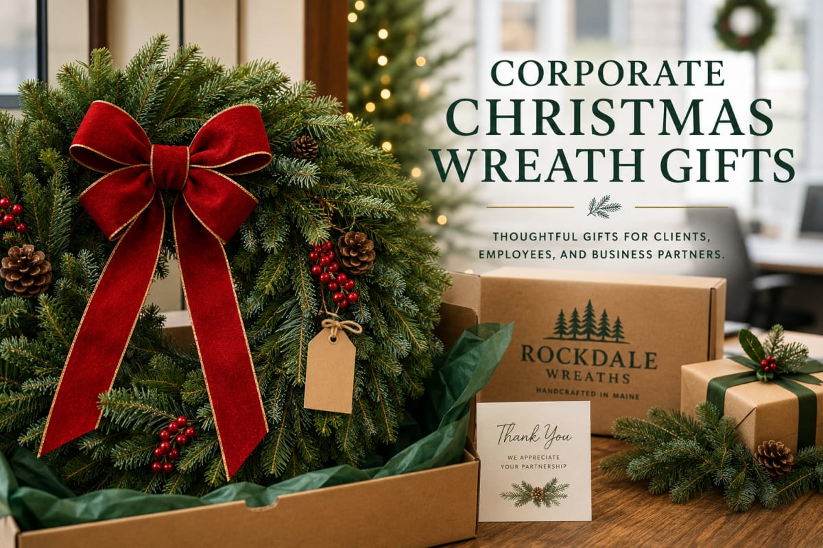 Corporate Christmas wreath gifts from Rockdale Wreaths