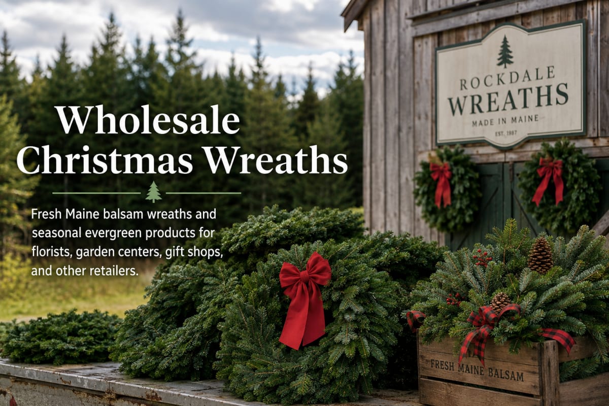 Fresh Maine balsam wholesale Christmas wreath