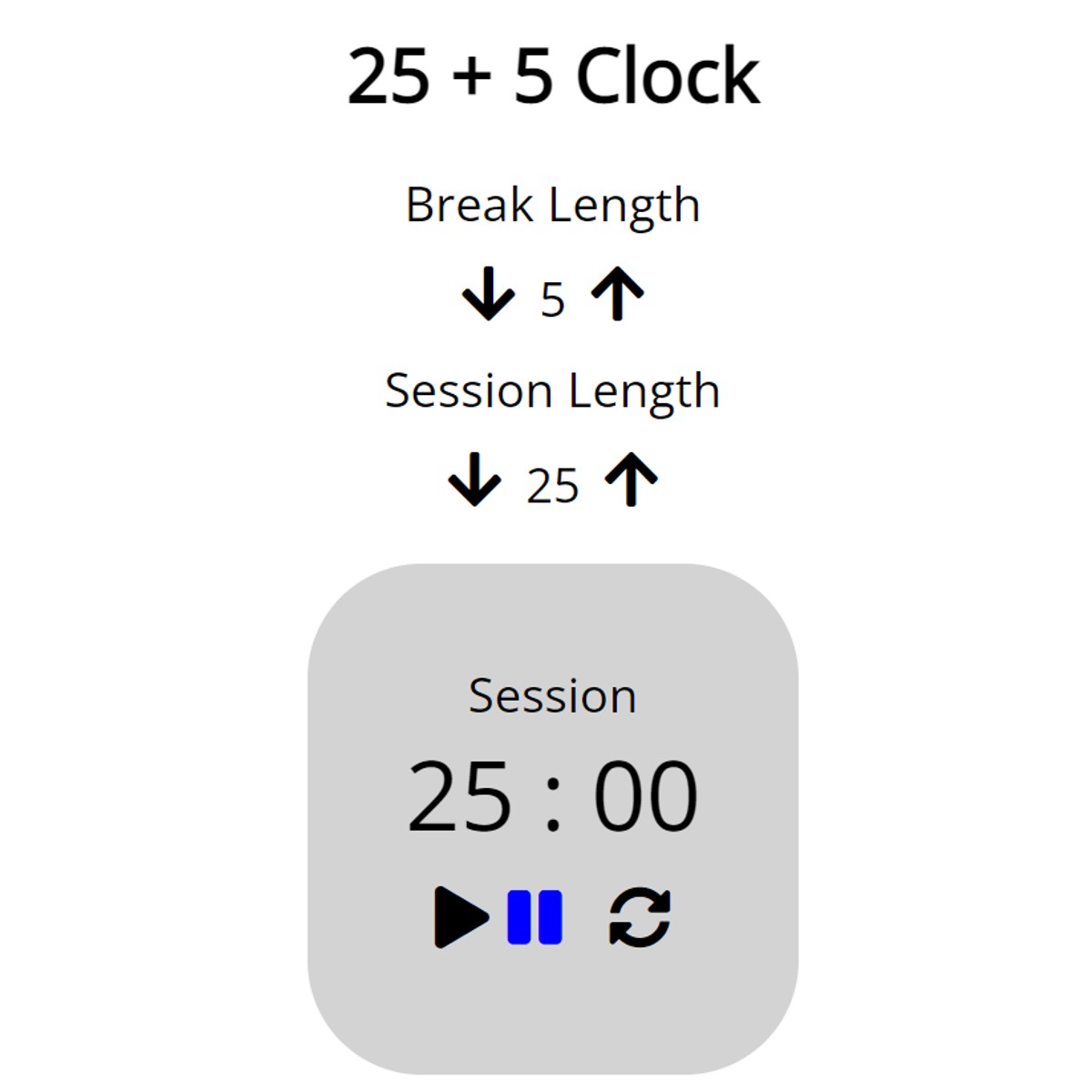 Pomodoro (25+5) Clock