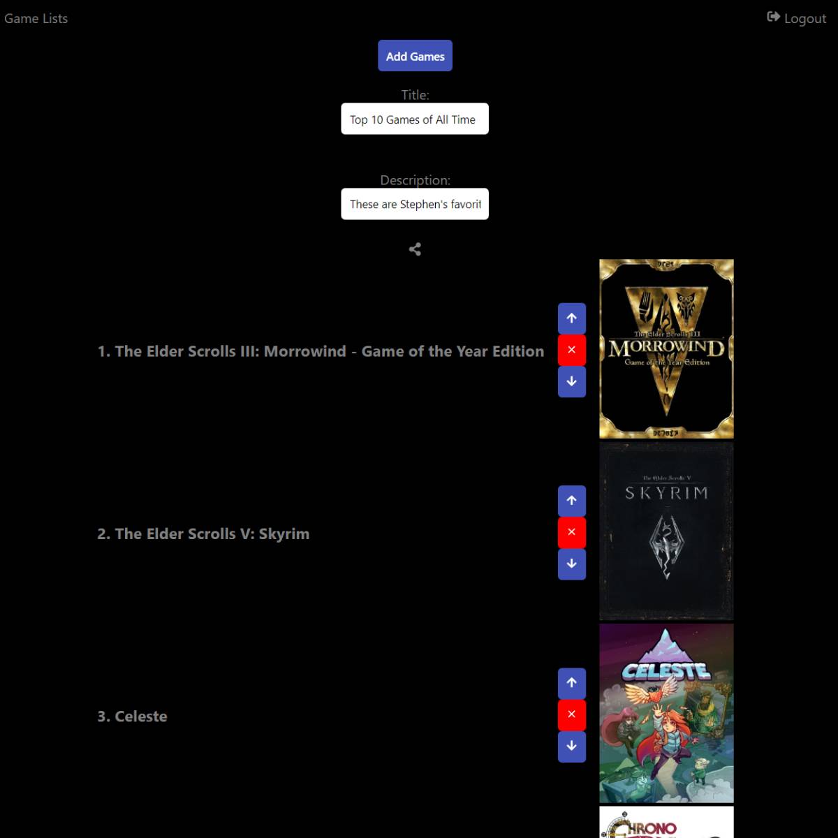 Top Games List