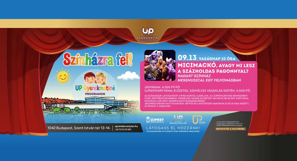 Színházra fel! UP Gyerekmatiné - Micimackó, avagy mi lesz a Százholdas Pagonnyal?