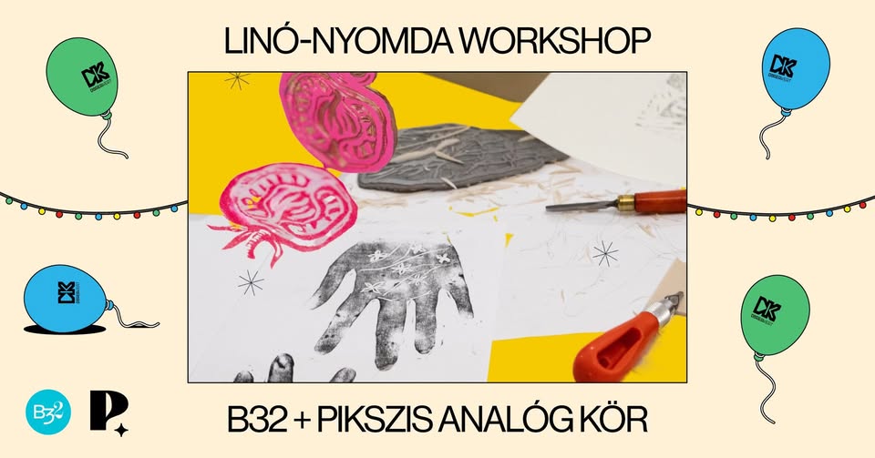 Linó-nyomda workshop a Pikszis Analóg Körrel - B32 / 5 éve ÚJBUDA x DÜRER 🎂