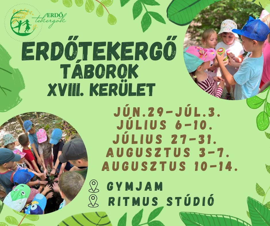 ErdőTekergő nyári táborok - XVIII. kerület