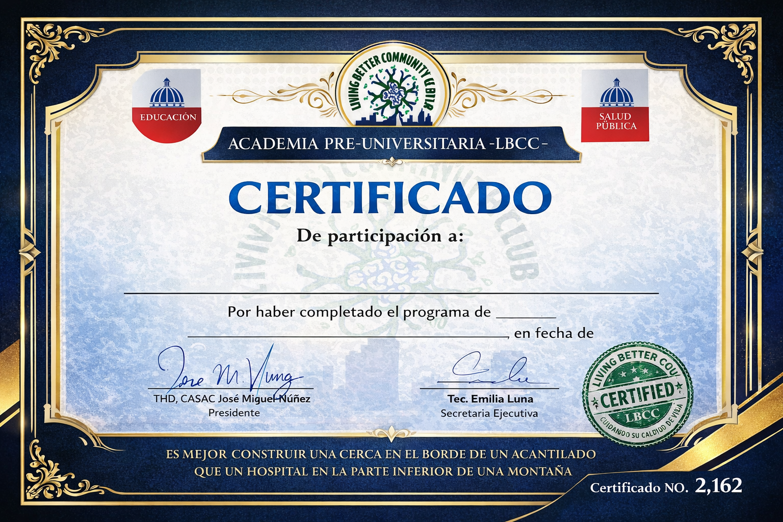 DEMO – Prevención del Uso de Alcohol, Tabaco y Otras Drogas