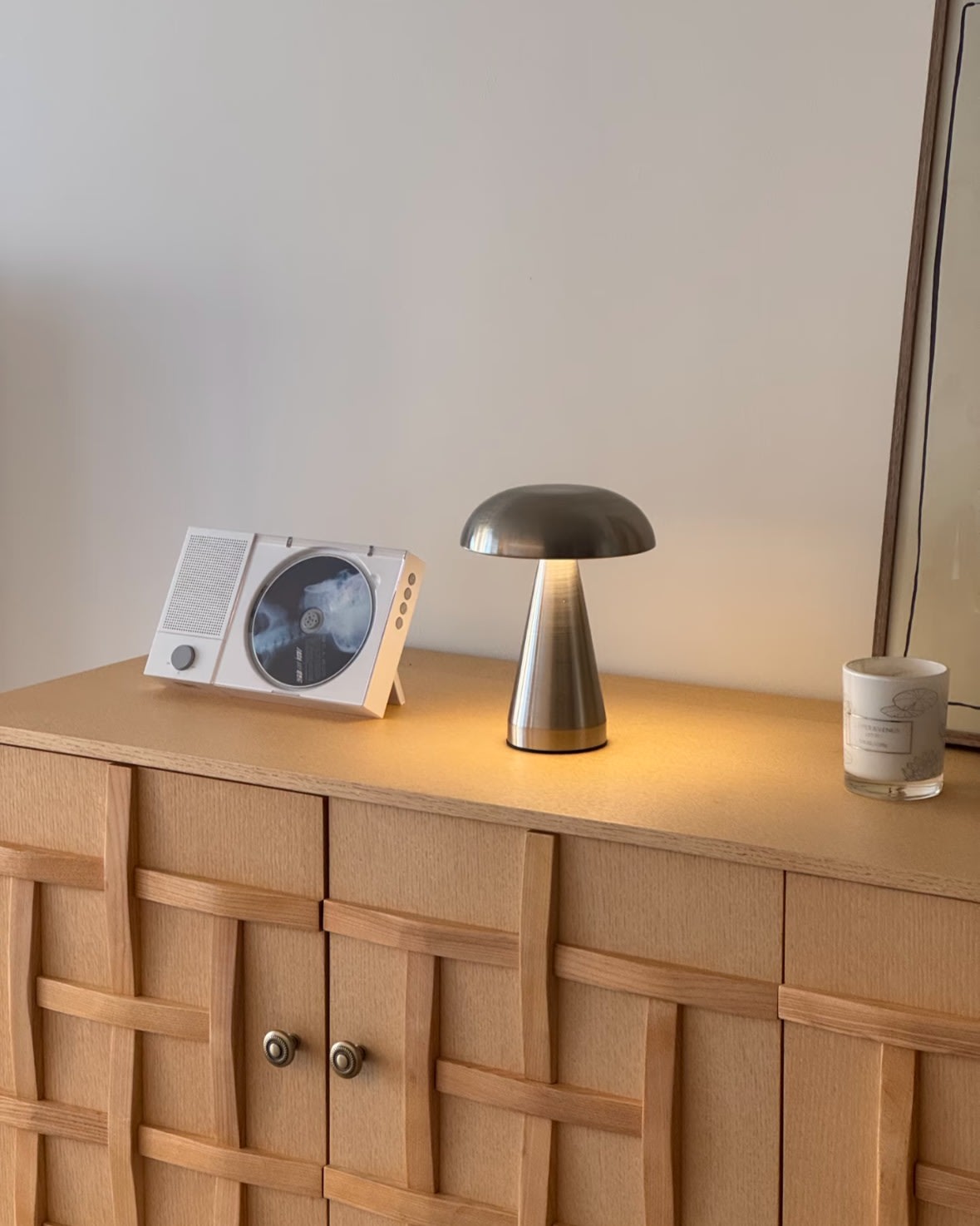 Metal mushroom table lamp — Photograph 3 of 9