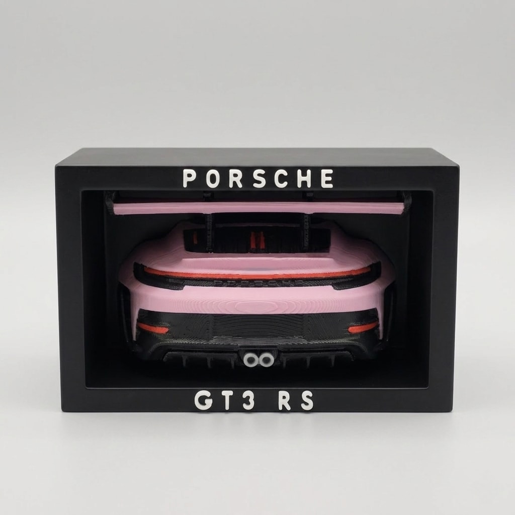 Cadre Décoratif 3D - Porsche GT3 RS - Réalisation impression 3D Koncept3D
