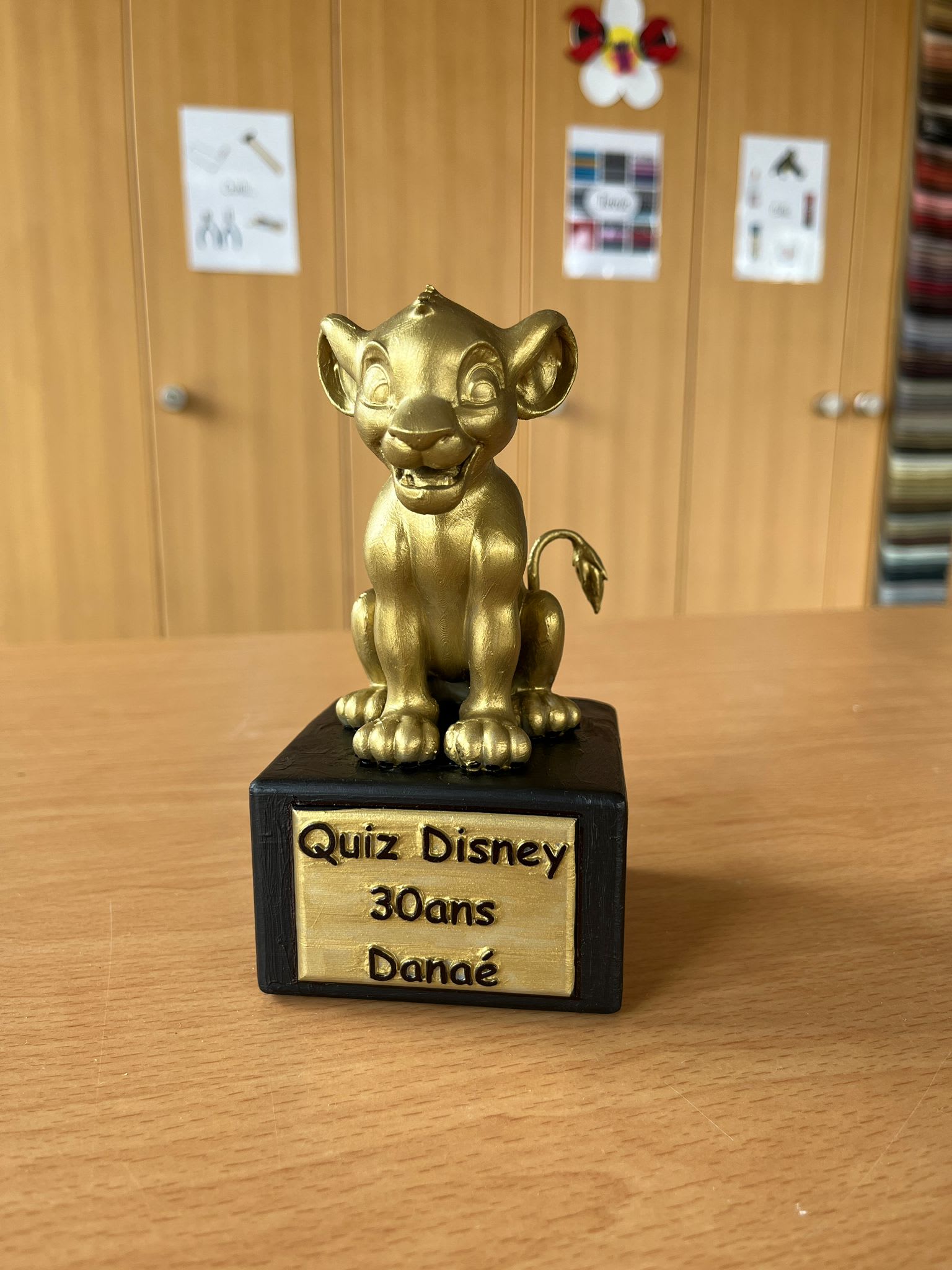 Trophée personnalisé imprimé en 3D
