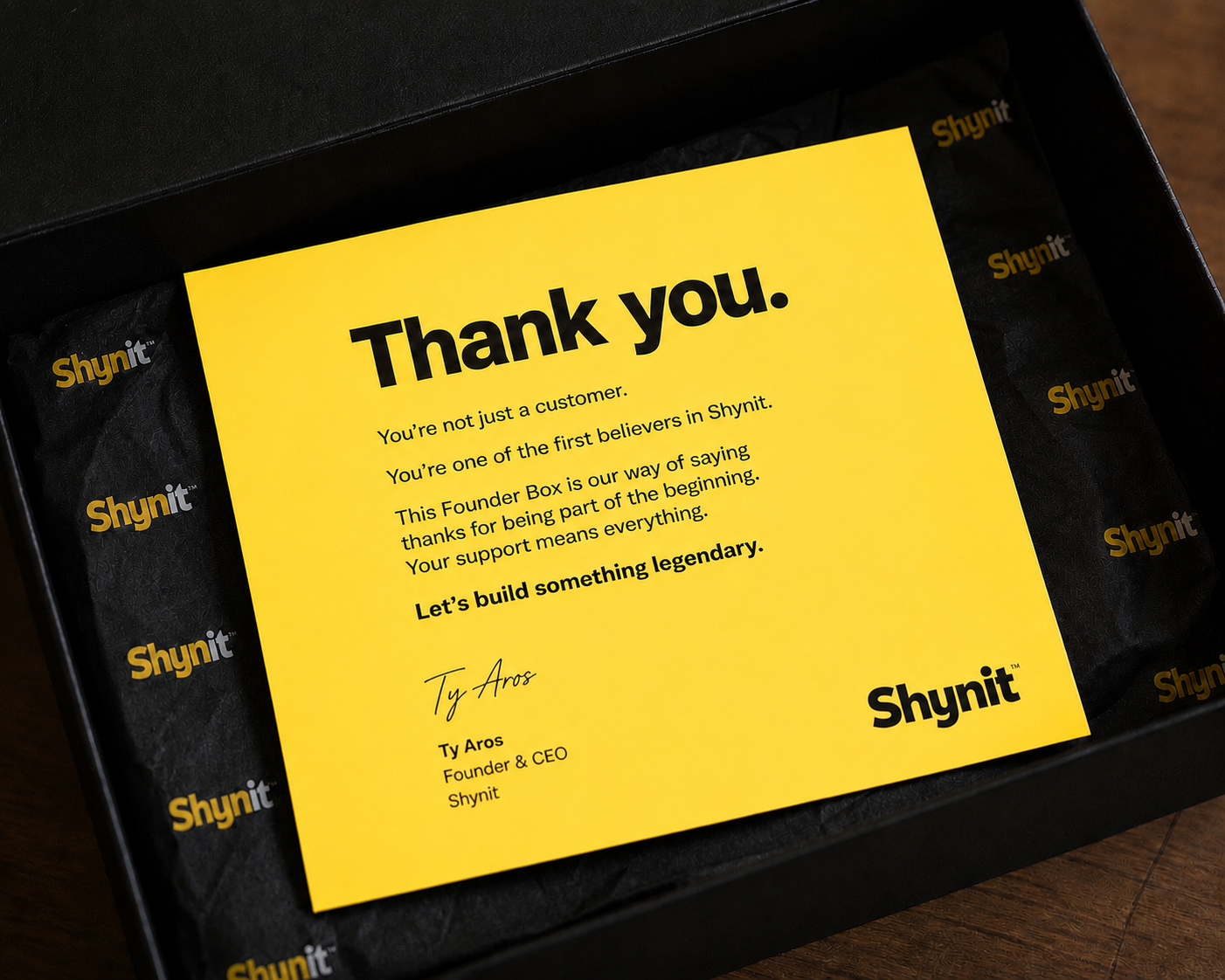 Founder's Thank-You Card