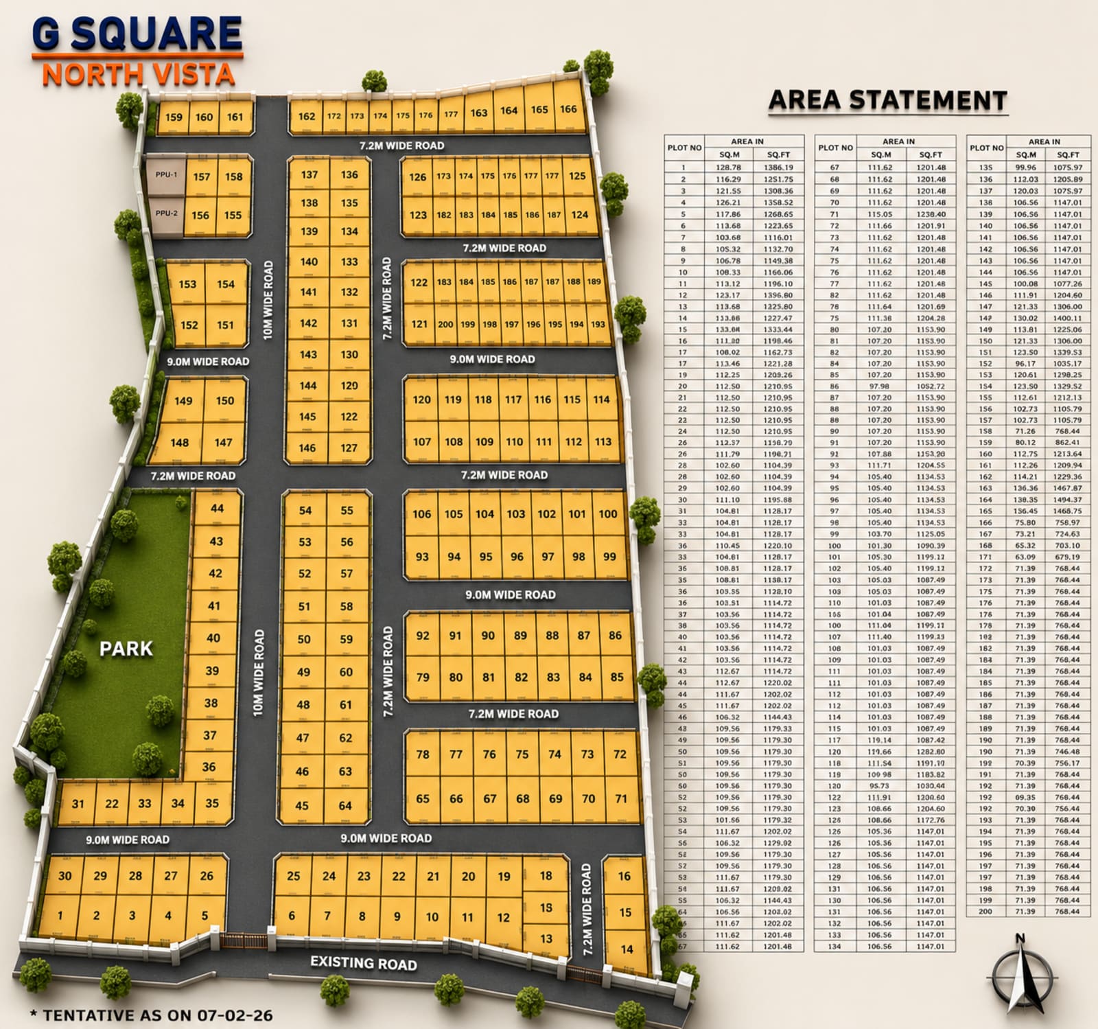 G Square North Vista — site layout plan