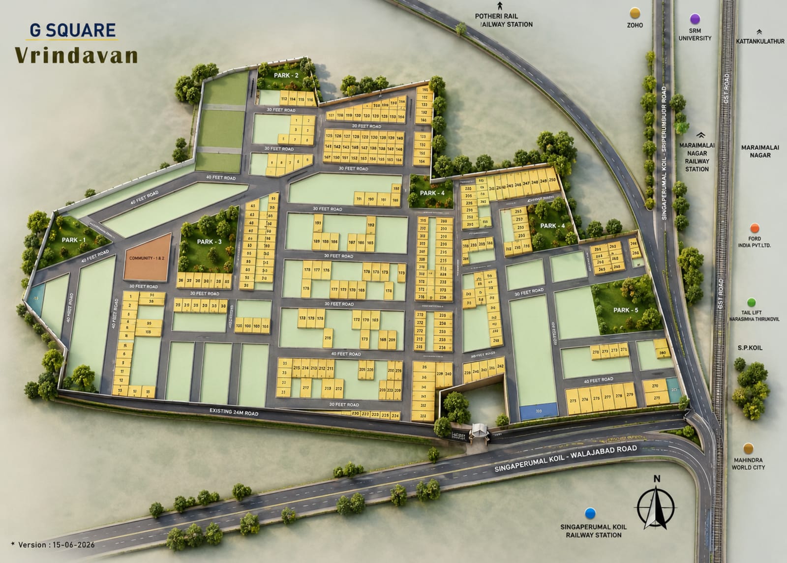 G Square Vrindavan — site layout plan