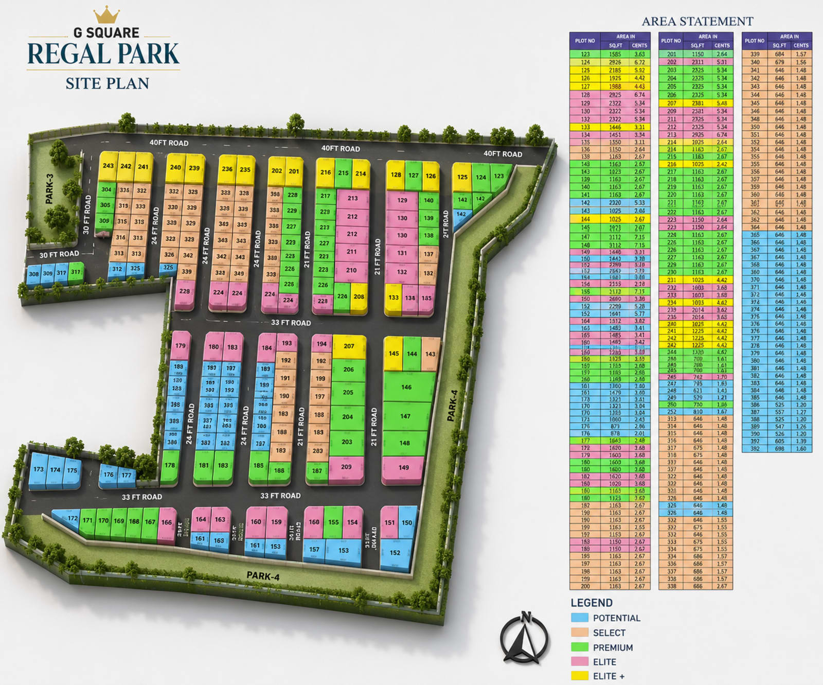 G Square Regal Park — site layout plan