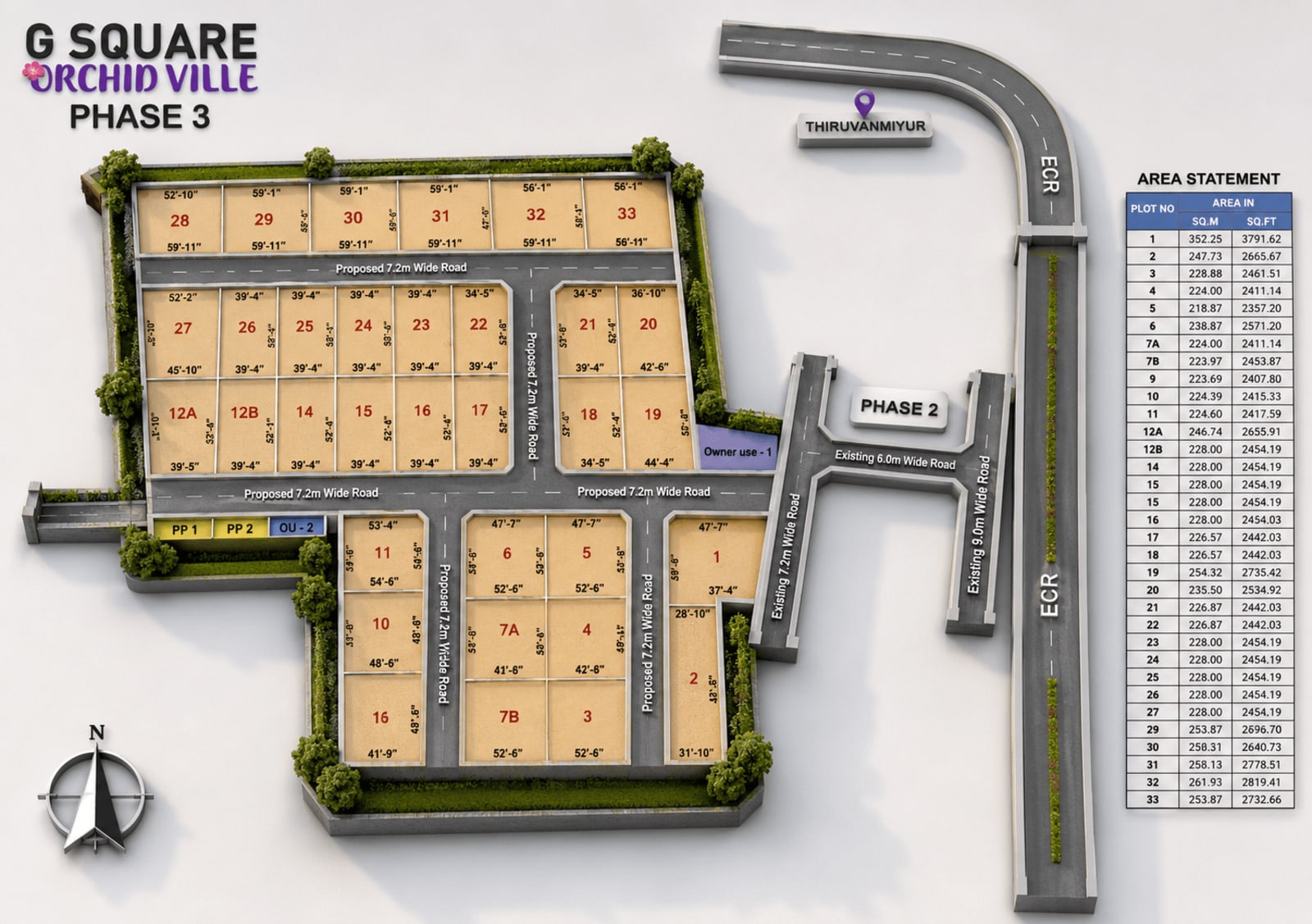 G Square Orchid Ville — site layout plan
