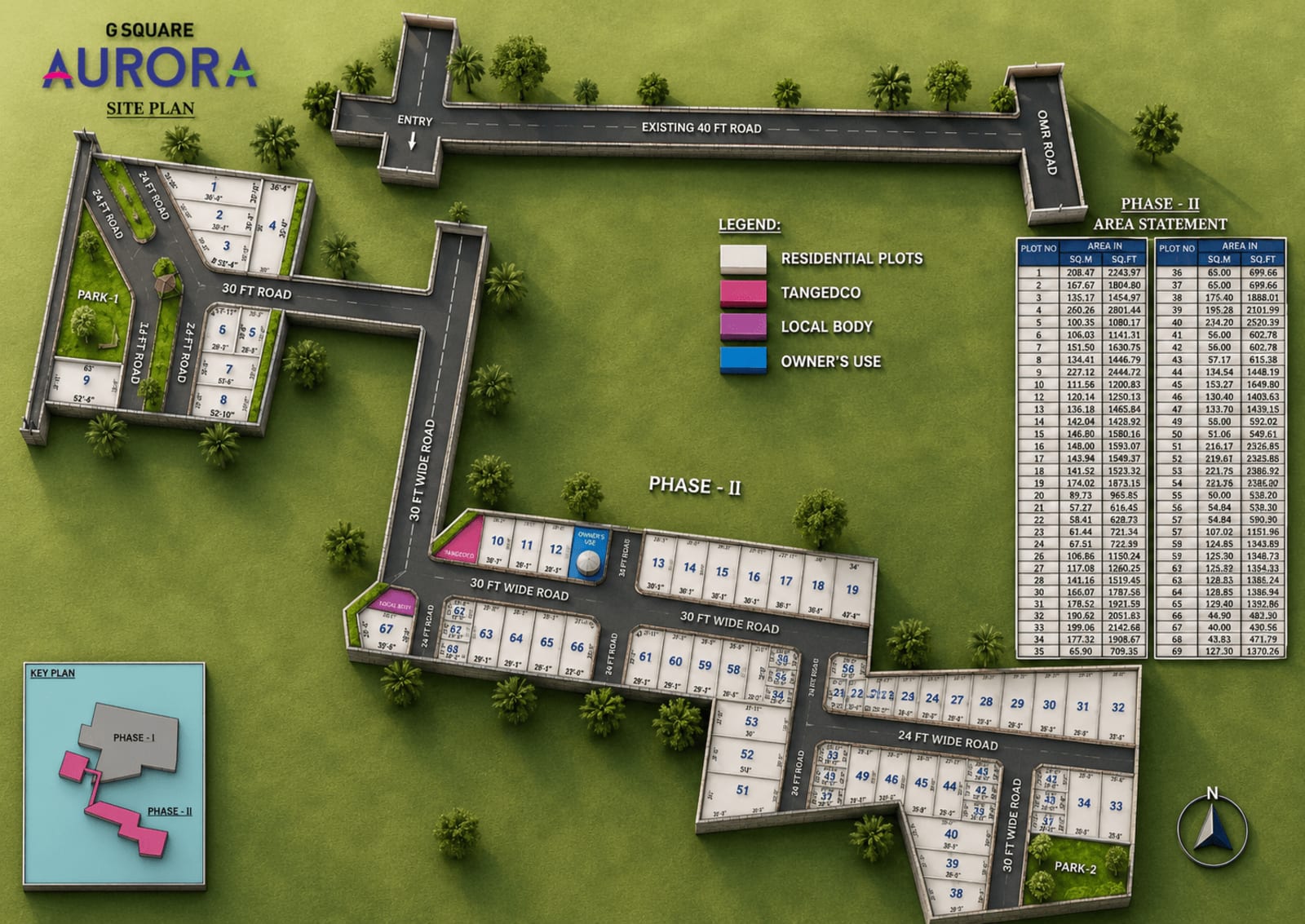 G Square Aurora — site layout plan