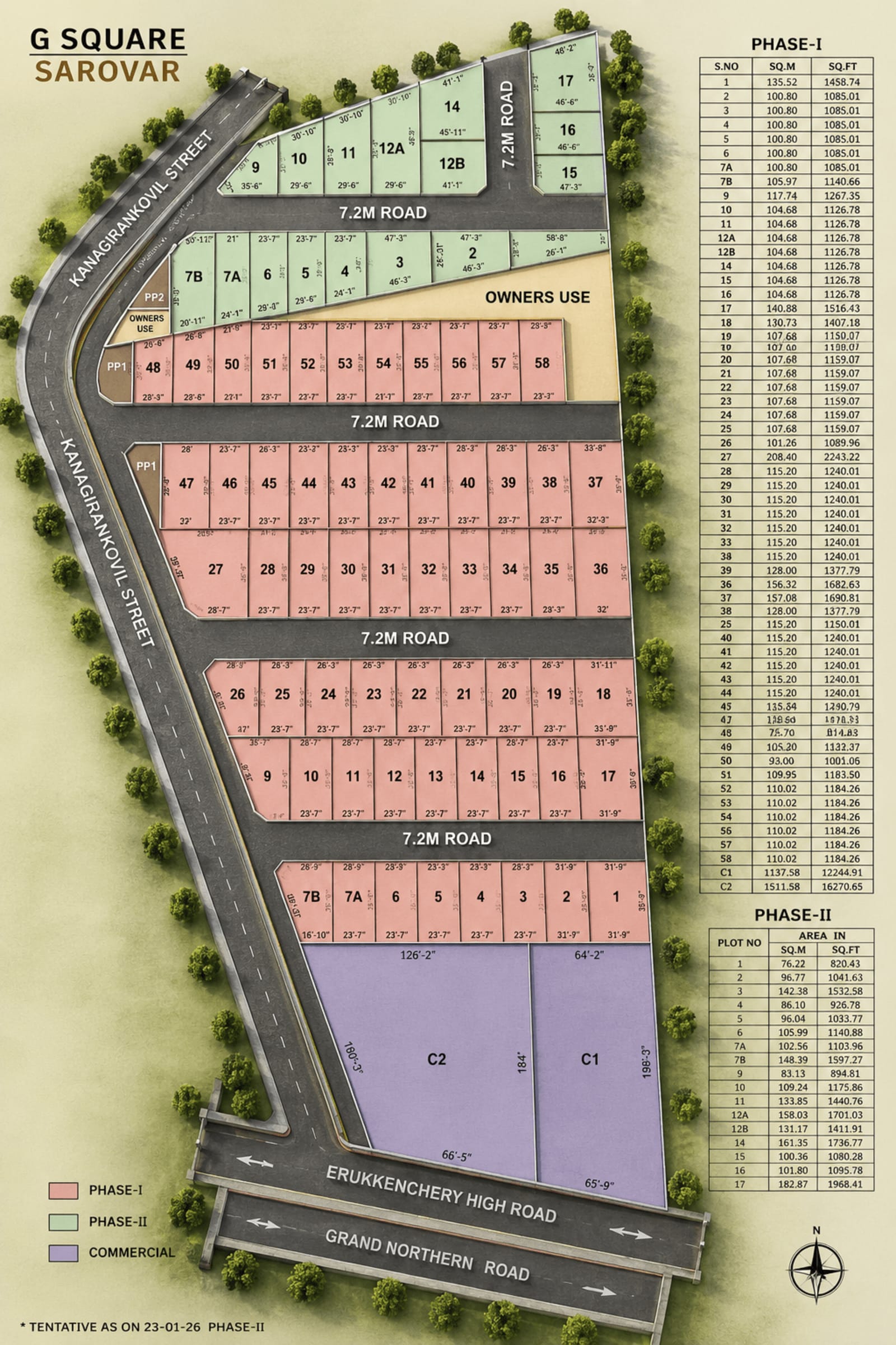 G Square Sarovar — site layout plan