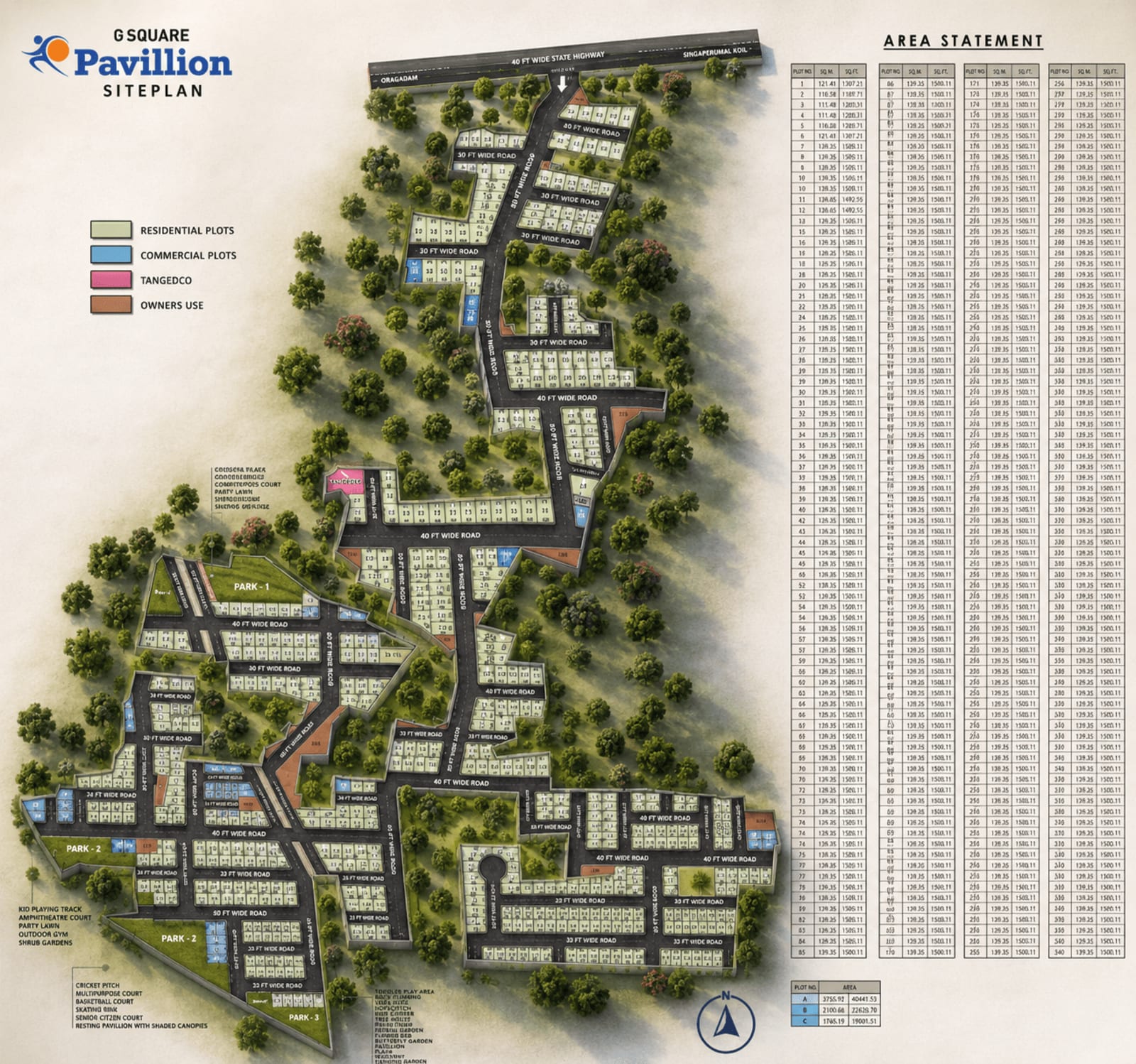 G Square Pavillion — site layout plan