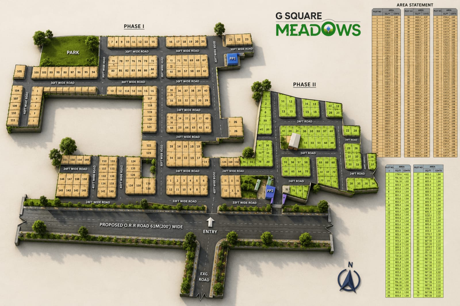 G Square Meadows — site layout plan