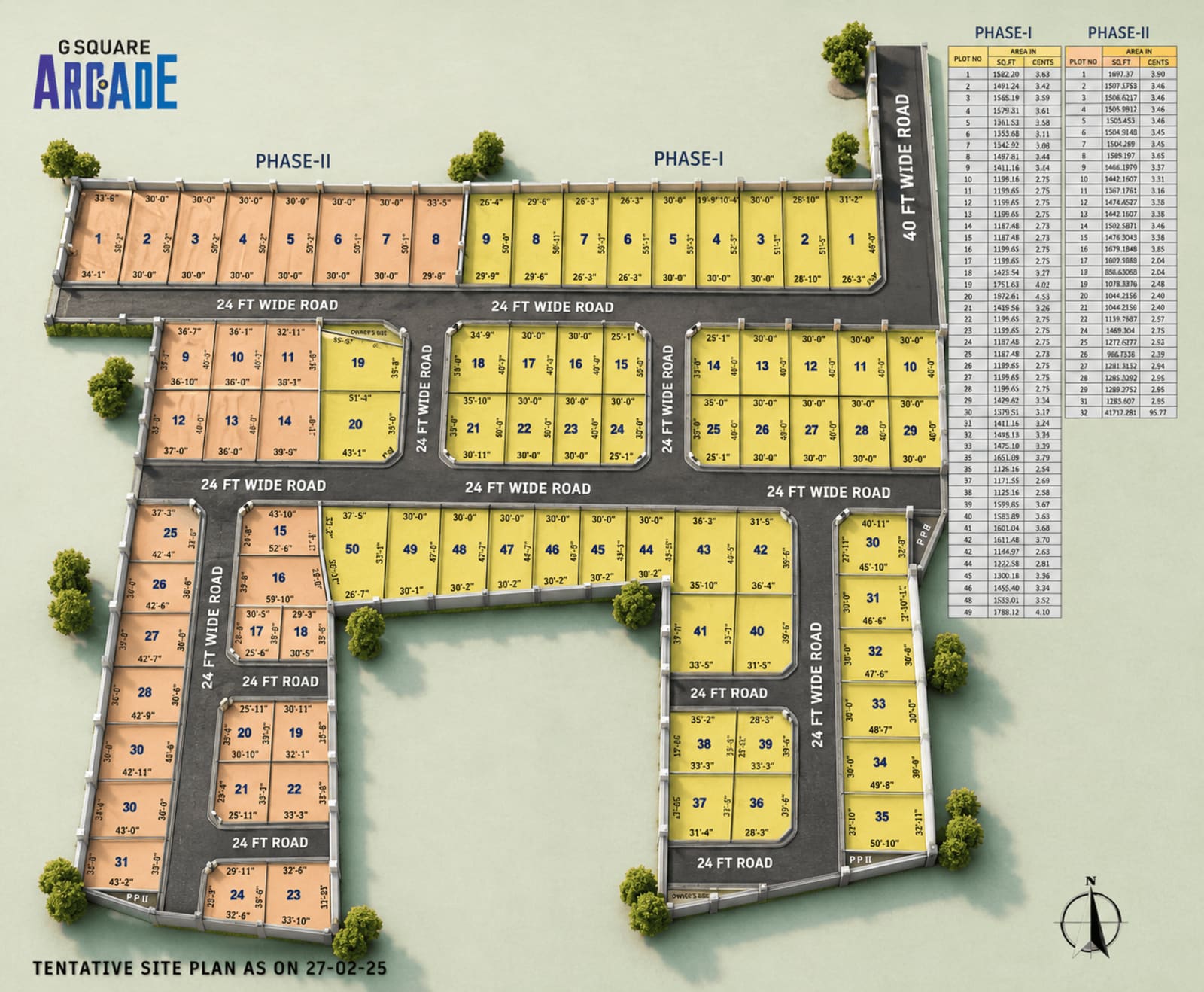 G Square Arcade — site layout plan