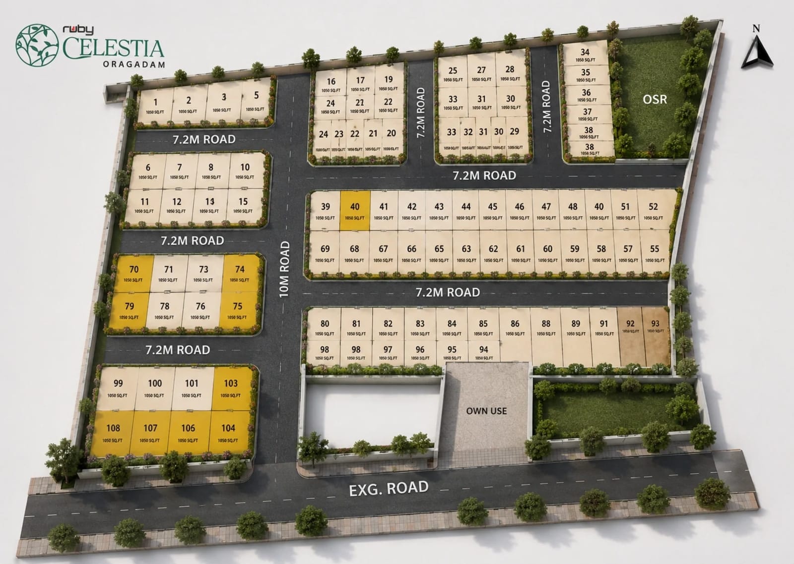 Ruby Celestia — site layout plan