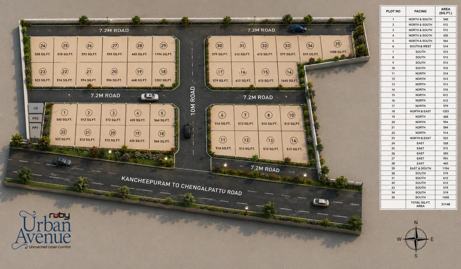 Ruby Urban Avenue — site layout plan