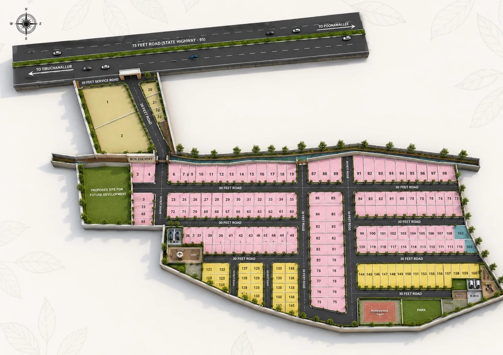 Jains Aura Residences — site layout plan