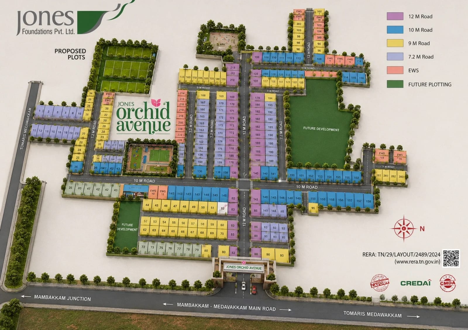 Jones Orchid Avenue — site layout plan