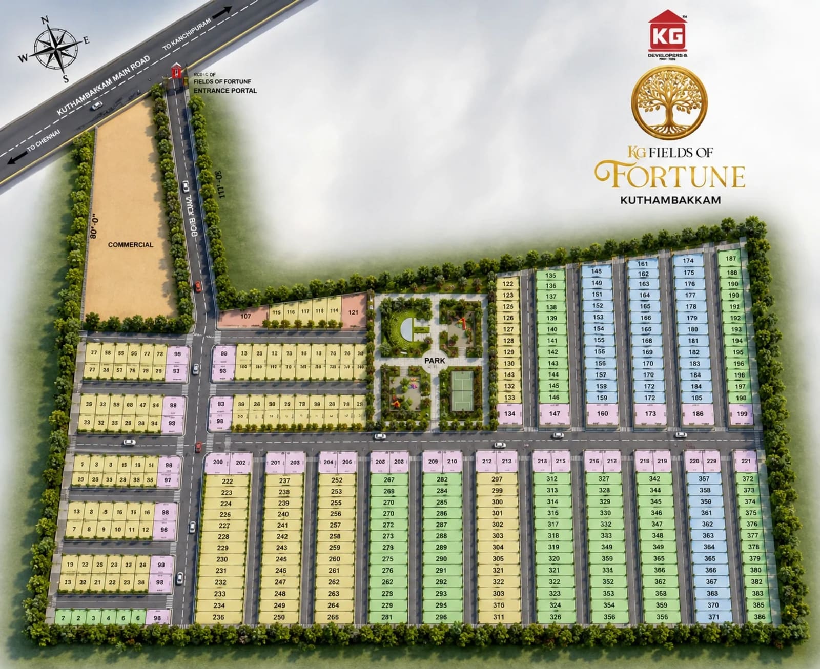 KG Fields of Fortune — site layout plan