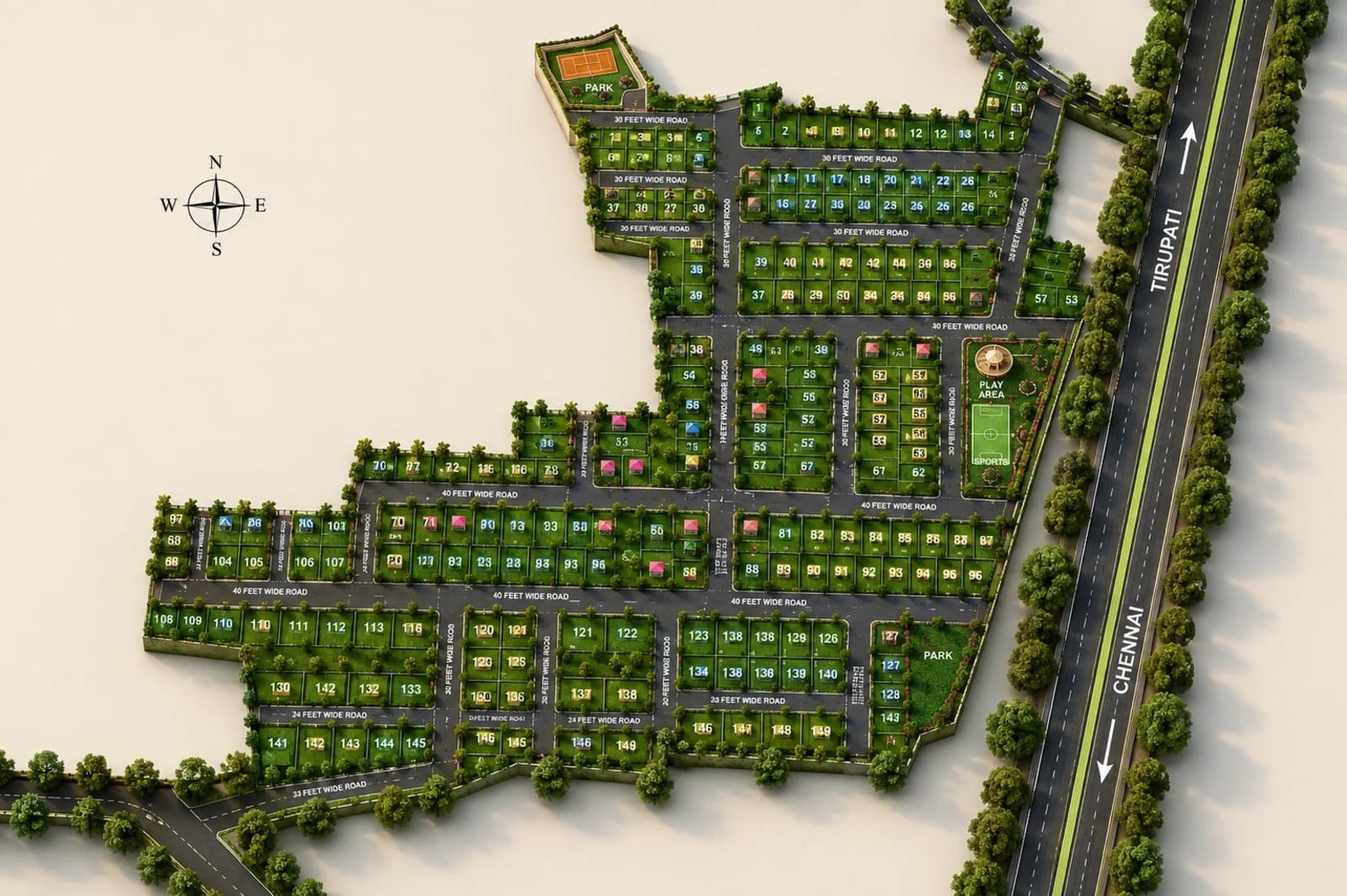 Urbanrise Orchid Greens — site layout plan