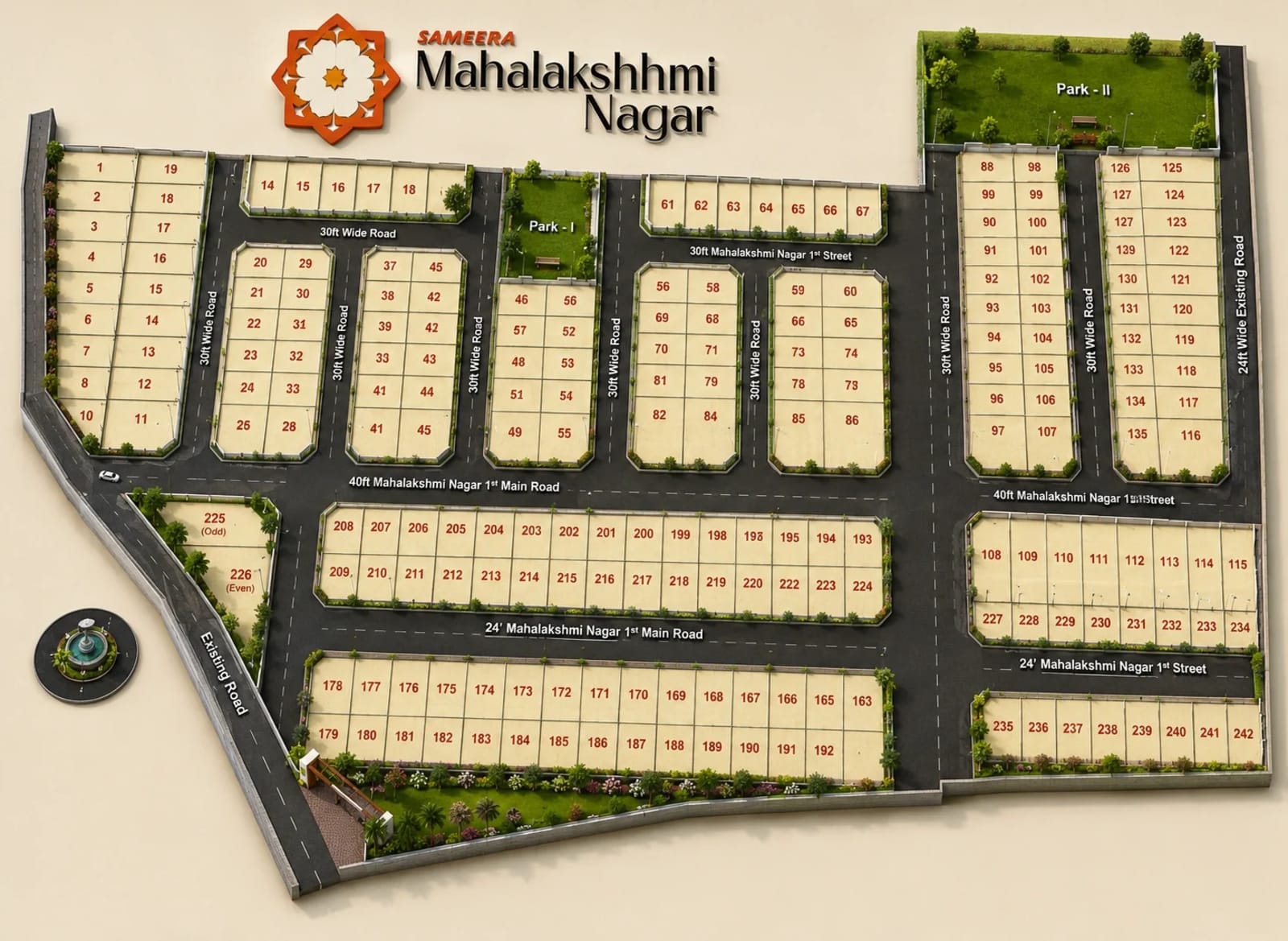 Sameera Mahalakshmi Nagar — site layout plan