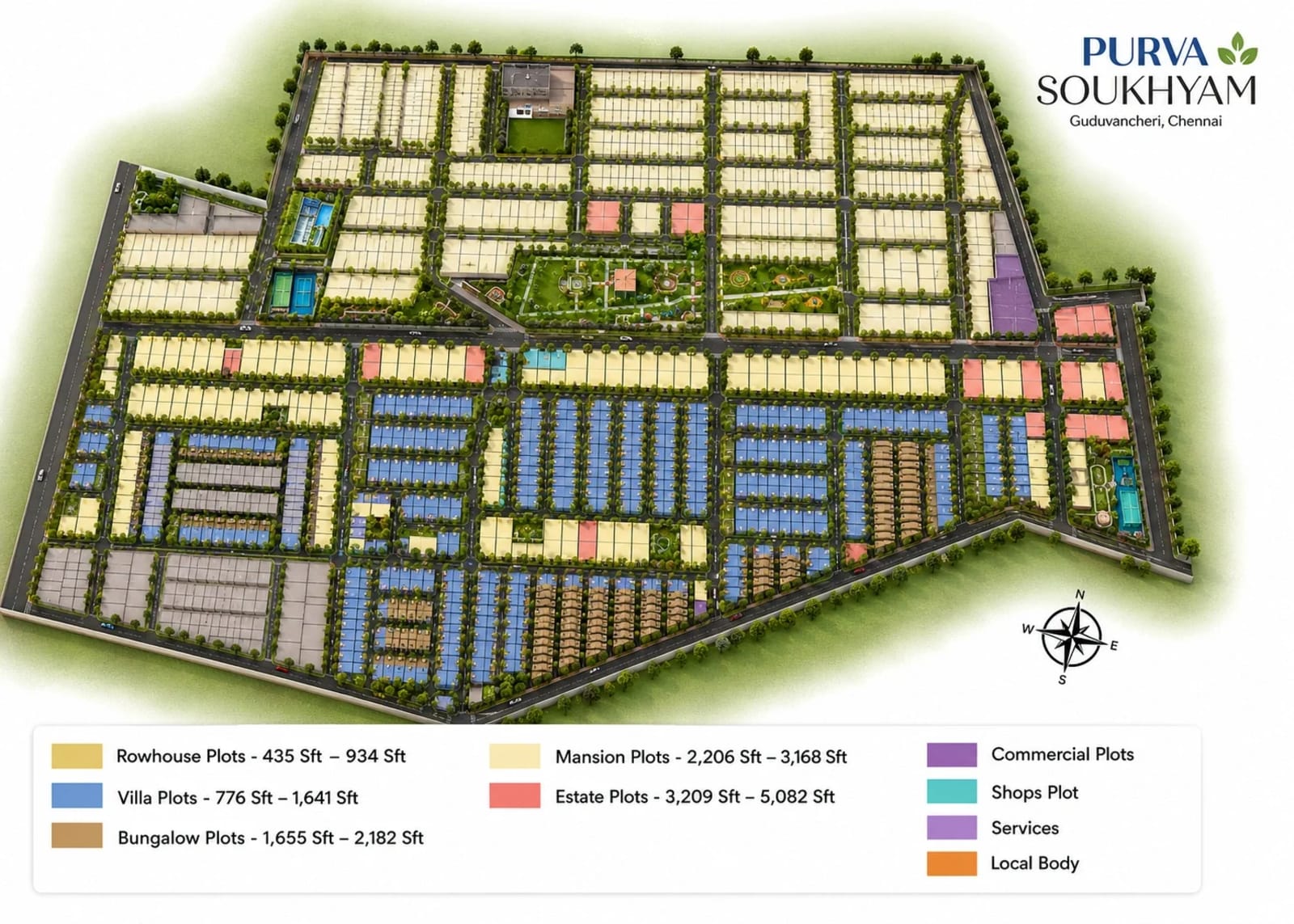 Purva Soukhyam — site layout plan