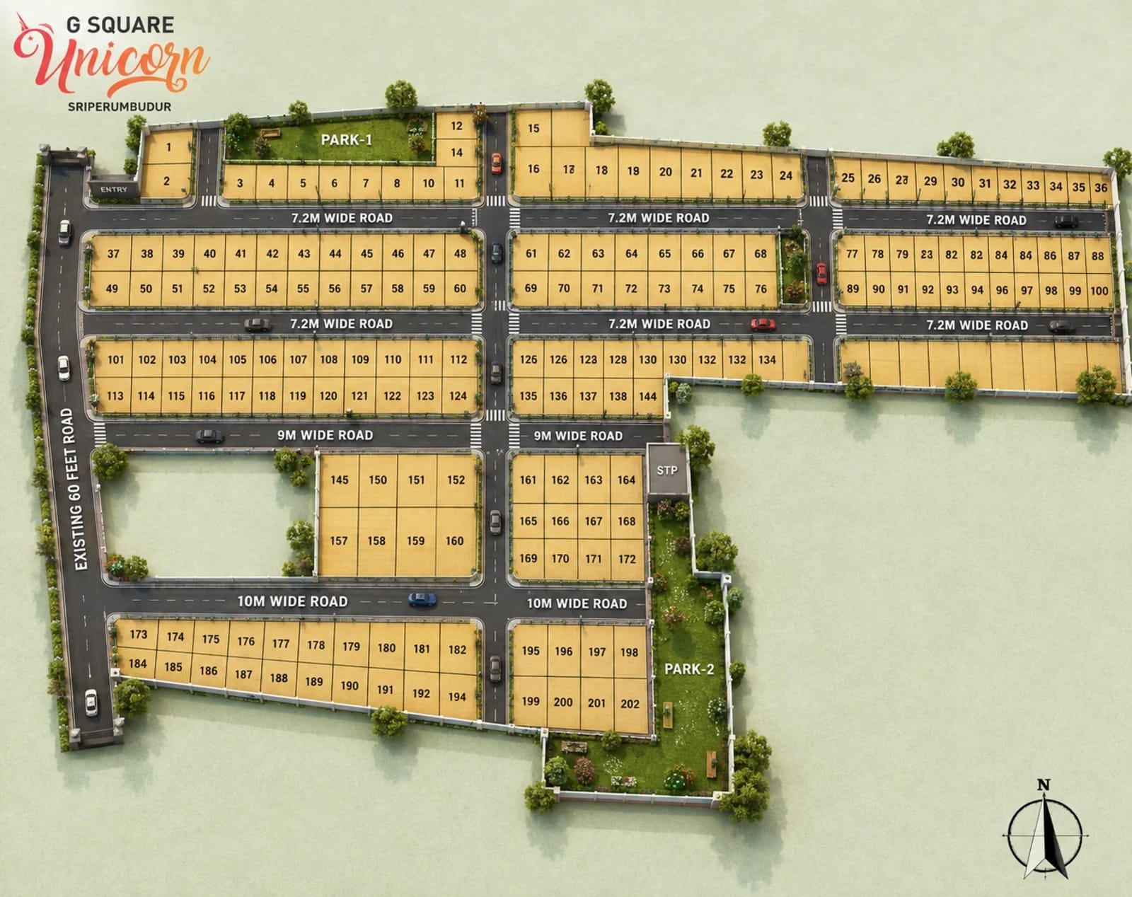 G Square Unicorn — site layout plan