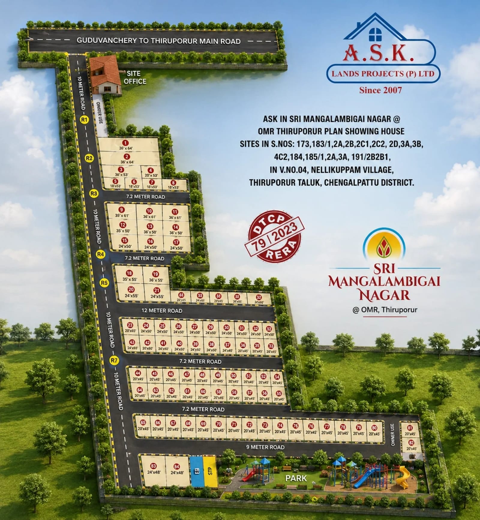 ASK Sri Mangalambigai Nagar — site layout plan
