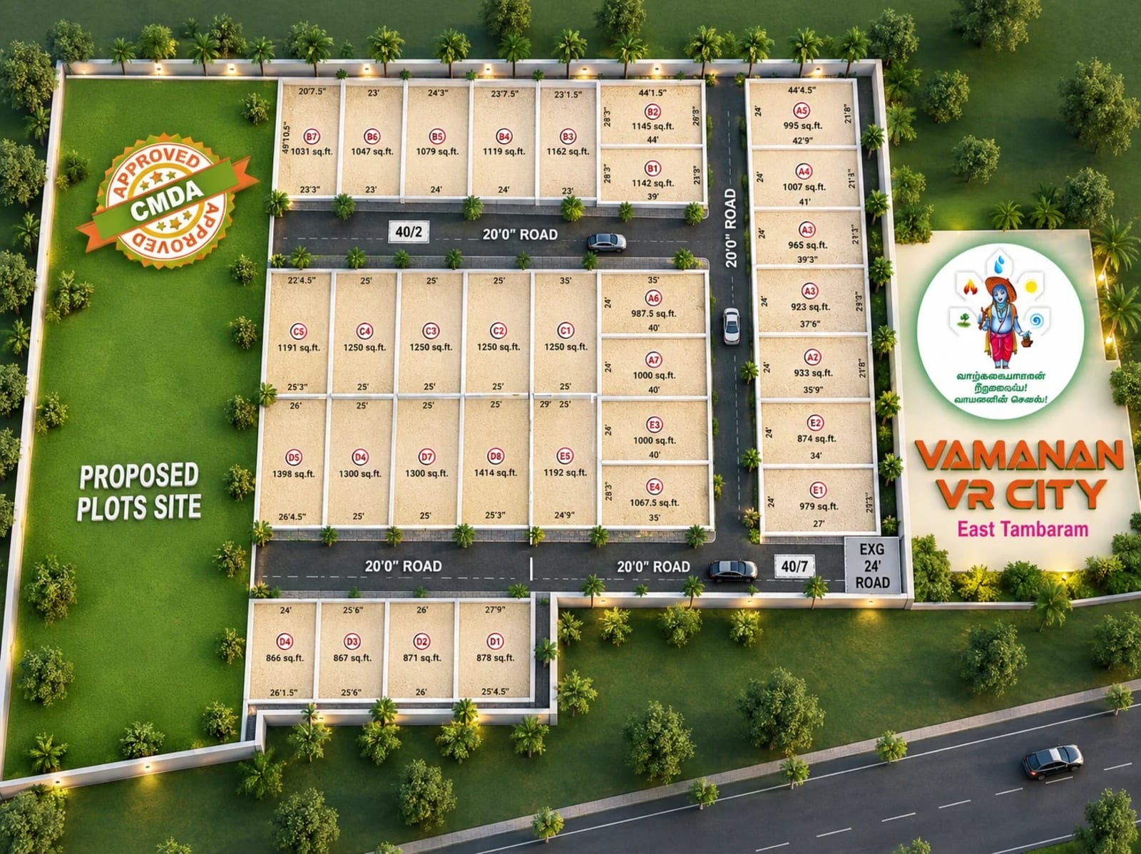 Vamanan VR City — site layout plan