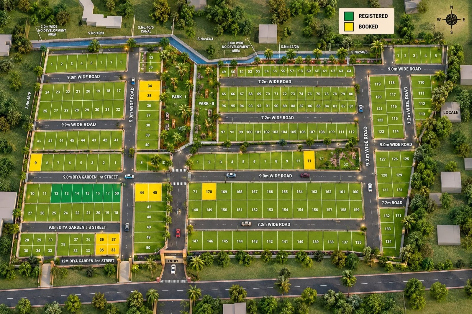 Nova Diya Garden — site layout plan
