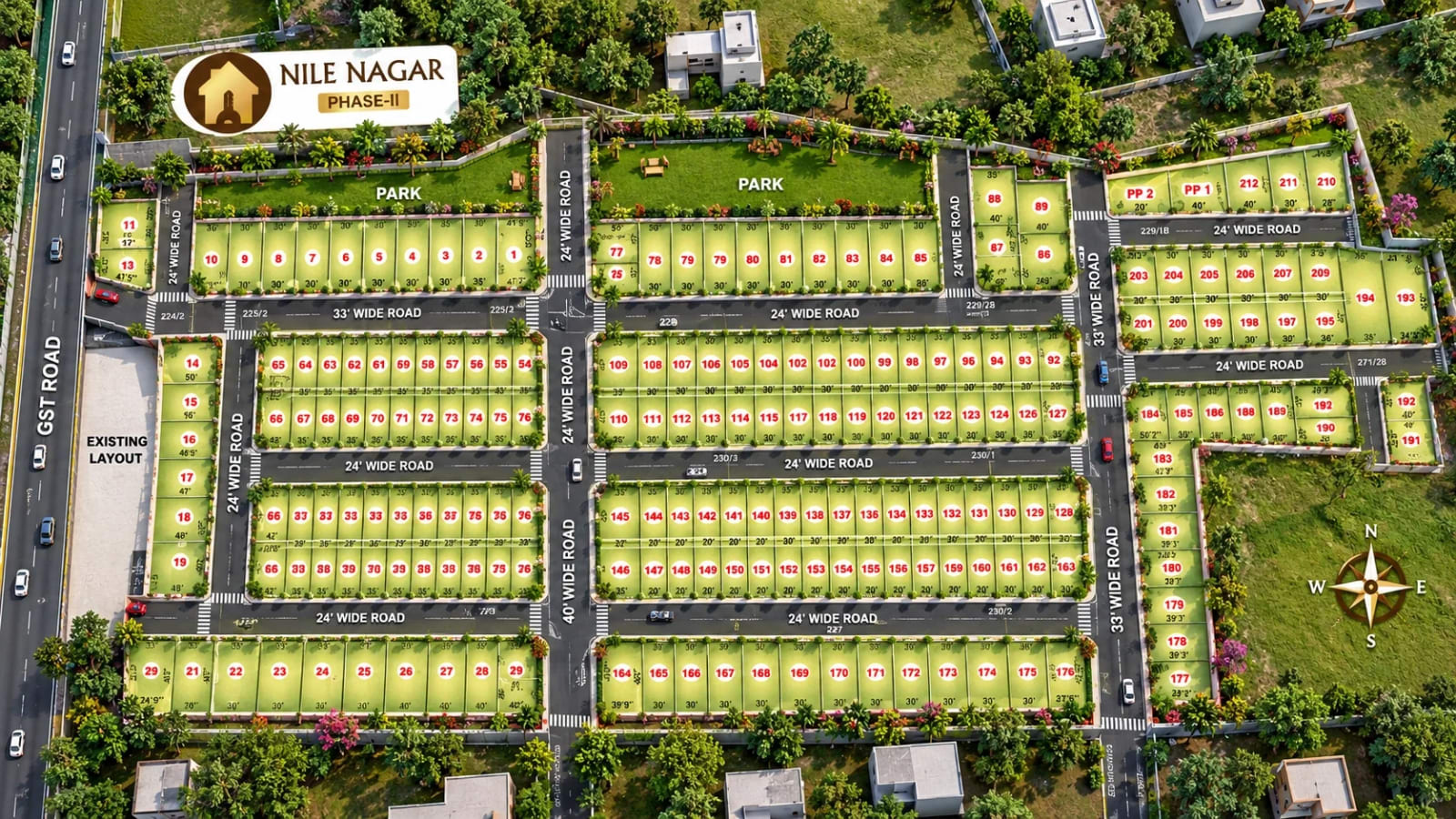 Premier Nile Nagar Phase II — site layout plan