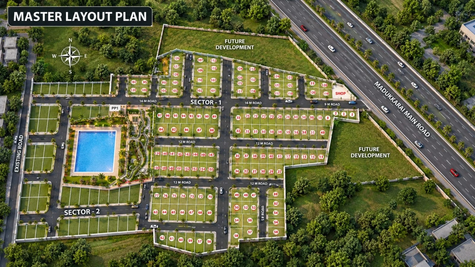 VR Fortuna — site layout plan
