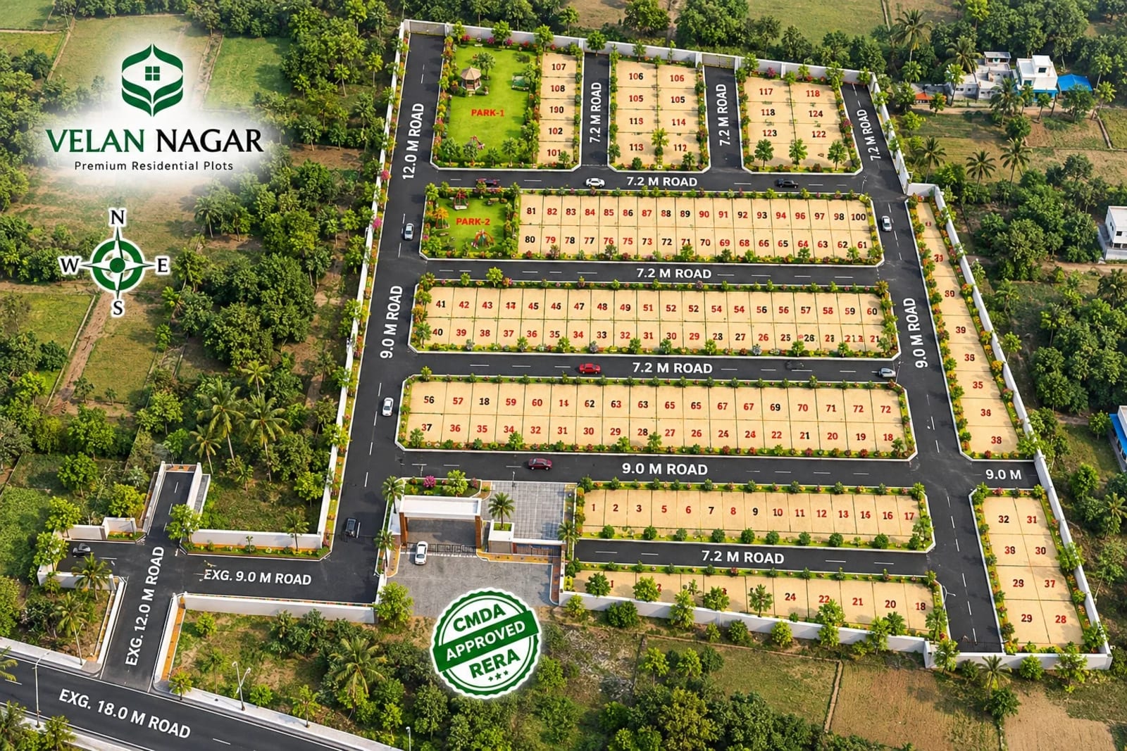 Premier Velan Nagar — site layout plan