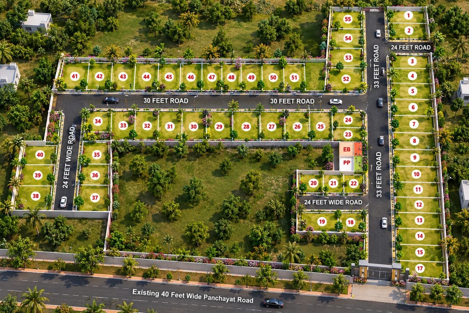 Premier Pothigai Garden — site layout plan