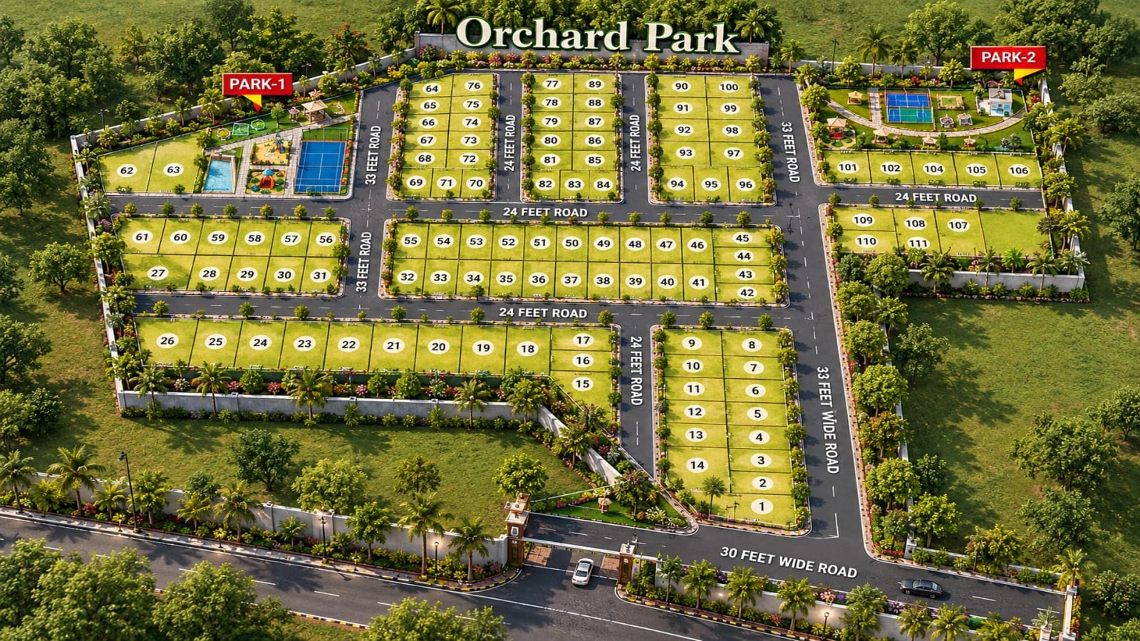 GTK Orchard Park — site layout plan