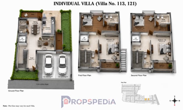 4 BHK Villa floor plan — DRA INARA