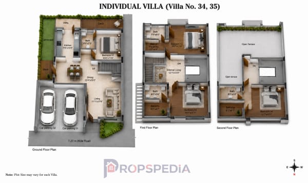 4 BHK Villa floor plan — DRA INARA