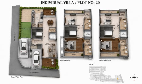 4 BHK Villa floor plan — DRA INARA