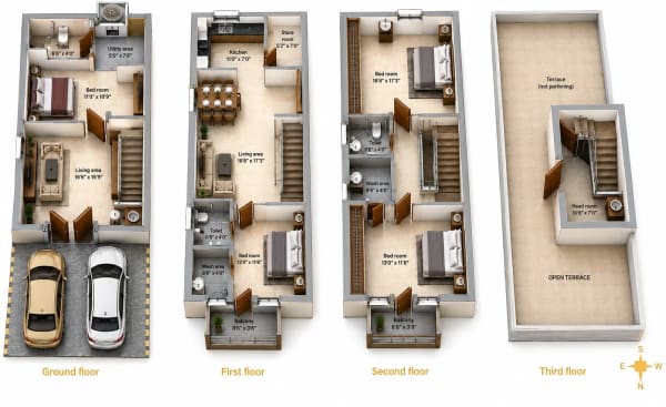 4 BHK Villa floor plan — MGP Malo Armonique